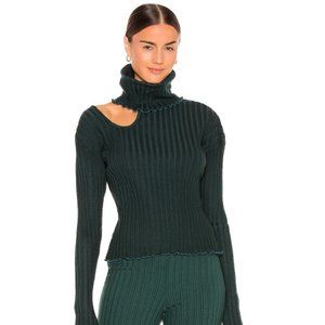 NWT Lovers + Friends Cut Out Turtleneck in Emerald Green SZ M
